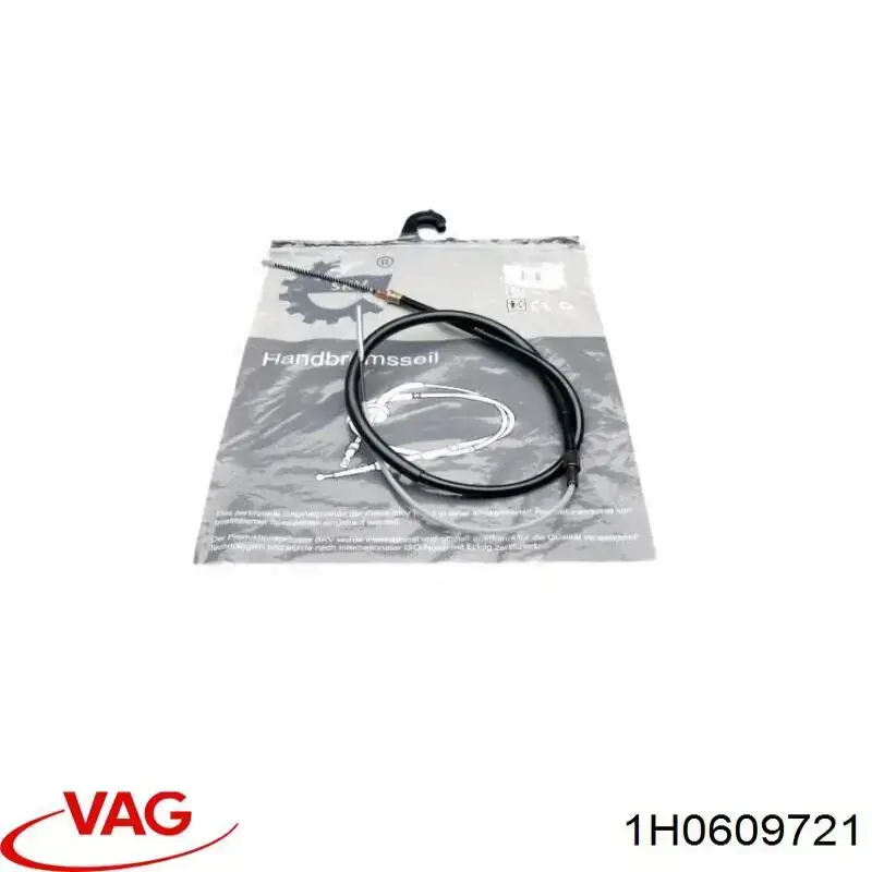 1H0609721 VAG cable de freno de mano trasero derecho/izquierdo