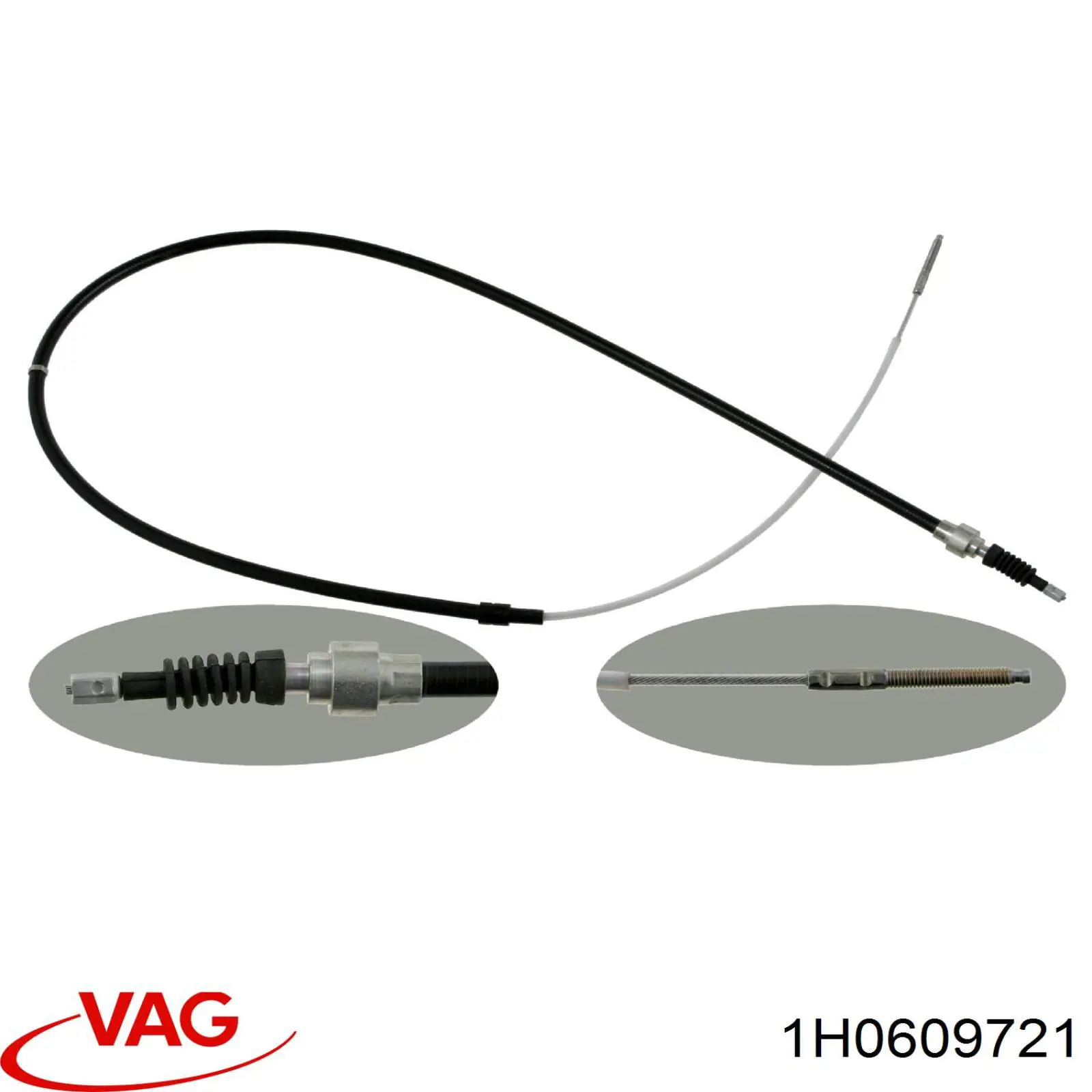 Comprar 1H0609721 VAG Cable de freno de mano trasero derecho/izquierdo