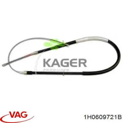 1H0609721B VAG cable de freno de mano trasero derecho/izquierdo