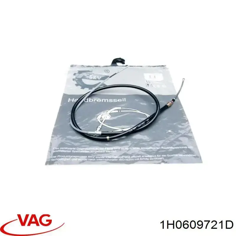 Cable de freno de mano trasero derecho/izquierdo 1H0609721D VAG