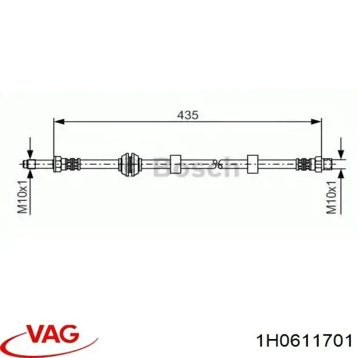 Comprar 1H0611701 VAG Latiguillos de freno delantero