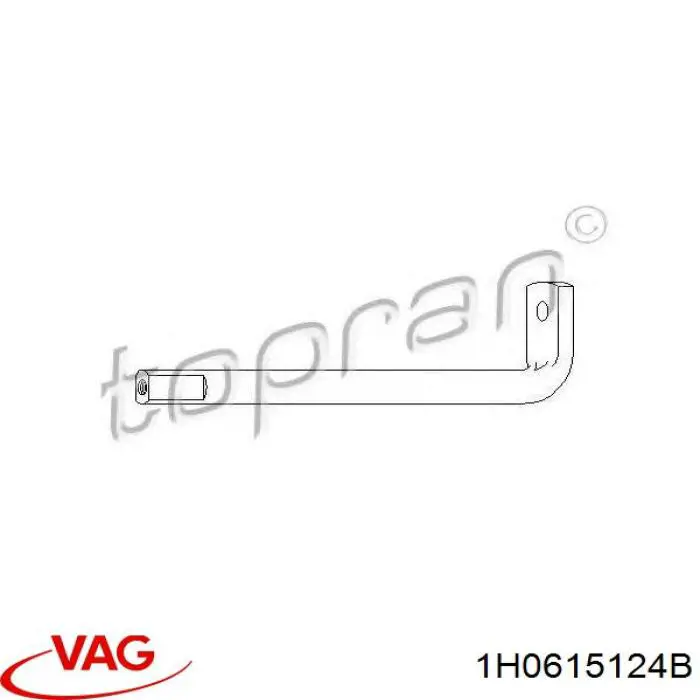 Pinza de freno delantera derecha 1H0615124B VAG