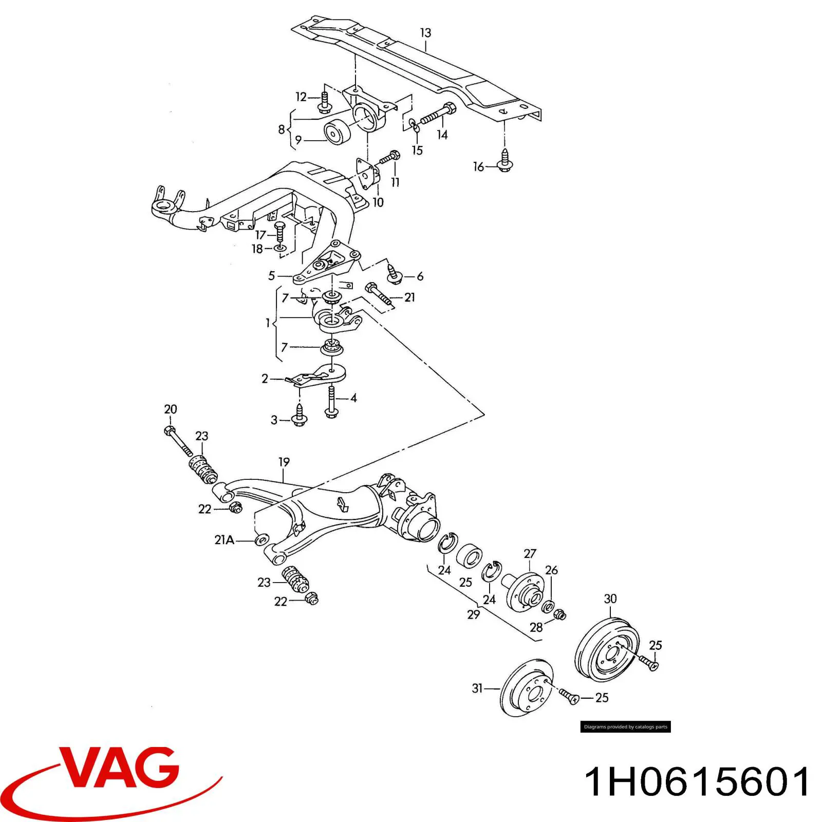 Disco de freno trasero VAG 1H0615601 precio, desde 49,24 EUR