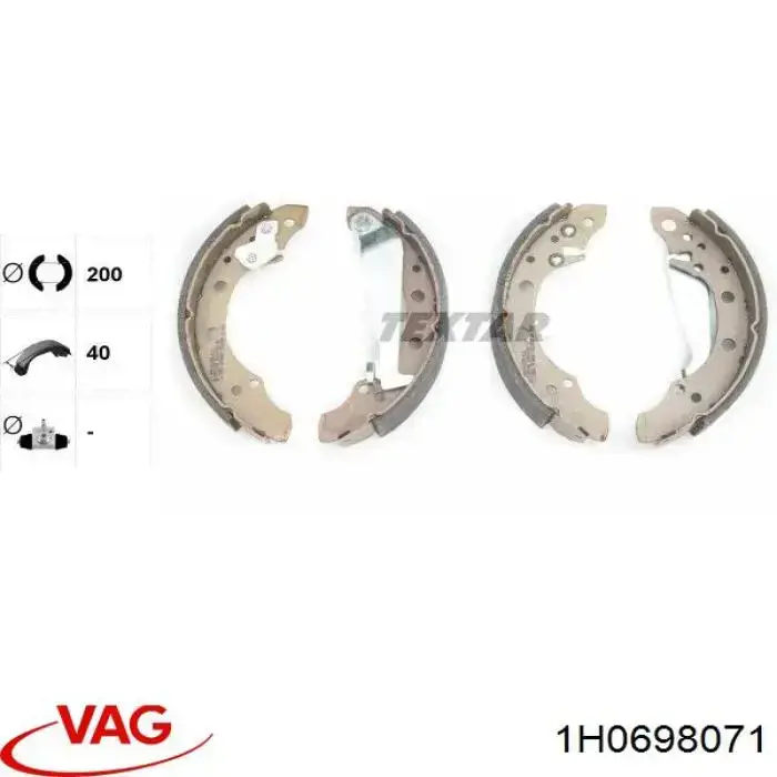 Zapatas de freno de tambor traseras VAG 1H0698071 precio, desde 22,75 EUR