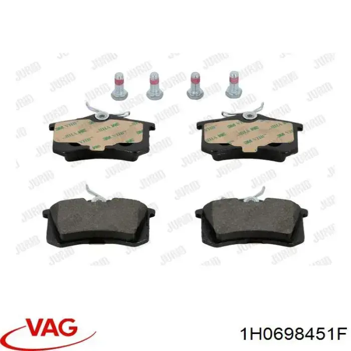 Pastillas de freno traseras 1H0698451F VAG