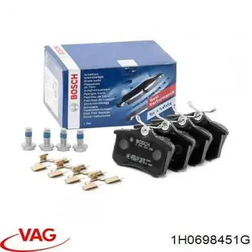 Pastillas traseras de freno VAG 1H0698451G precio, desde 15,27 EUR