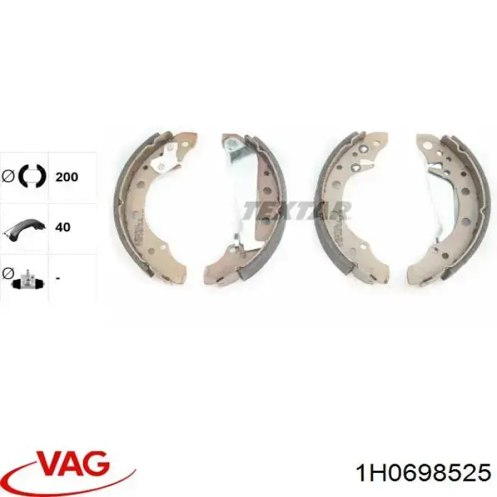 Zapatas de freno de tambor traseras VAG 1H0698525 precio, desde 22,75 EUR