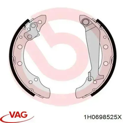 1H0698525X VAG Zapatas de freno de tambor traseras