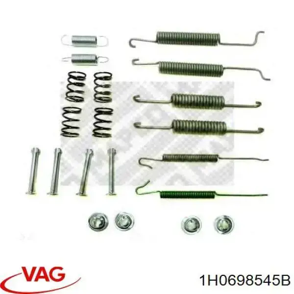 1H0698545B VAG Kit de montaje de zapatas de freno traseras