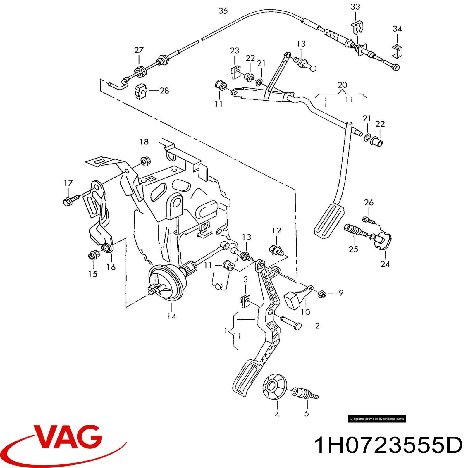 Cable del acelerador VAG 1H0723555D precio, desde  