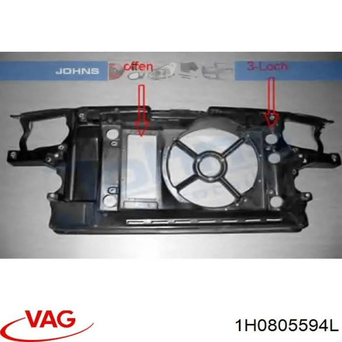 Panel de soporte del radiador y montaje de faros VAG 1H0805594L precio, desde 124,45 EUR