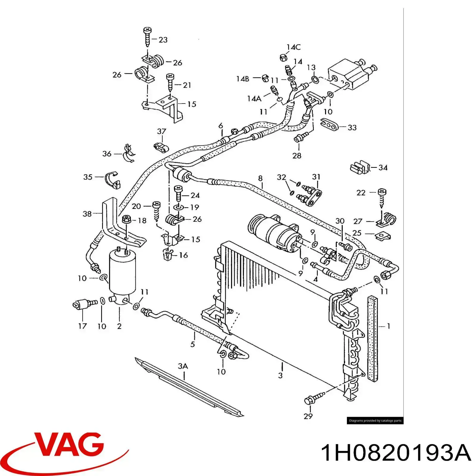 1H0820193A VAG receptor-secador del aire acondicionado