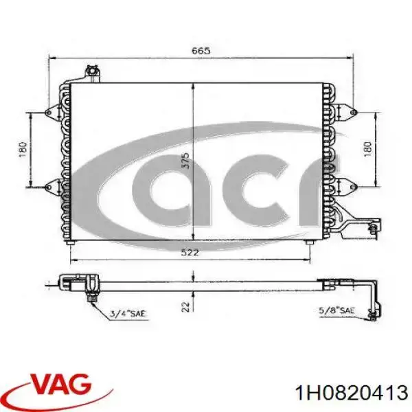 Aire acondicionado capacitor VAG 1H0820413 precio, desde 61,73 EUR