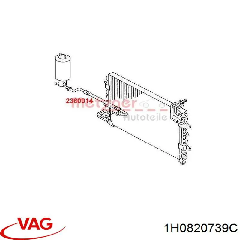 Manguera de aire acondicionado de radiador al deshidratador VAG 1H0820739C precio, desde 56,82 EUR