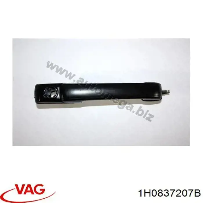 Manija exterior izquierda de puerta delantera 1H0837207B VAG