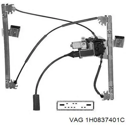 1H0837401C VAG mecanismo de elevalunas, puerta delantera izquierda