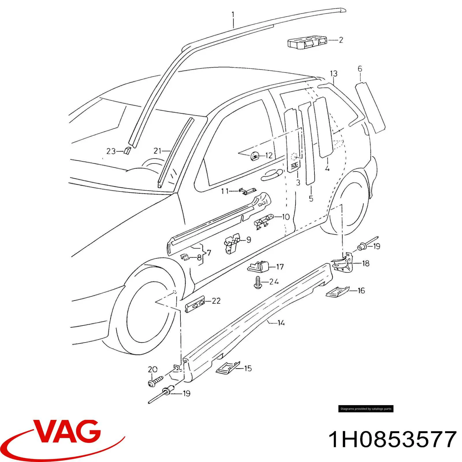  VAG 1H0853577 precio, desde 1,45 EUR
