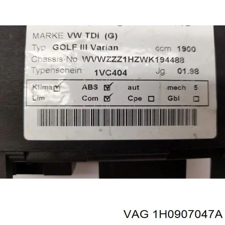 Módulo de modos de calefacción/aire acondicionado VAG 1H0907047A precio, desde 630,38 EUR