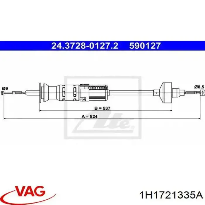Comprar 1H1721335A VAG Cable de embrague