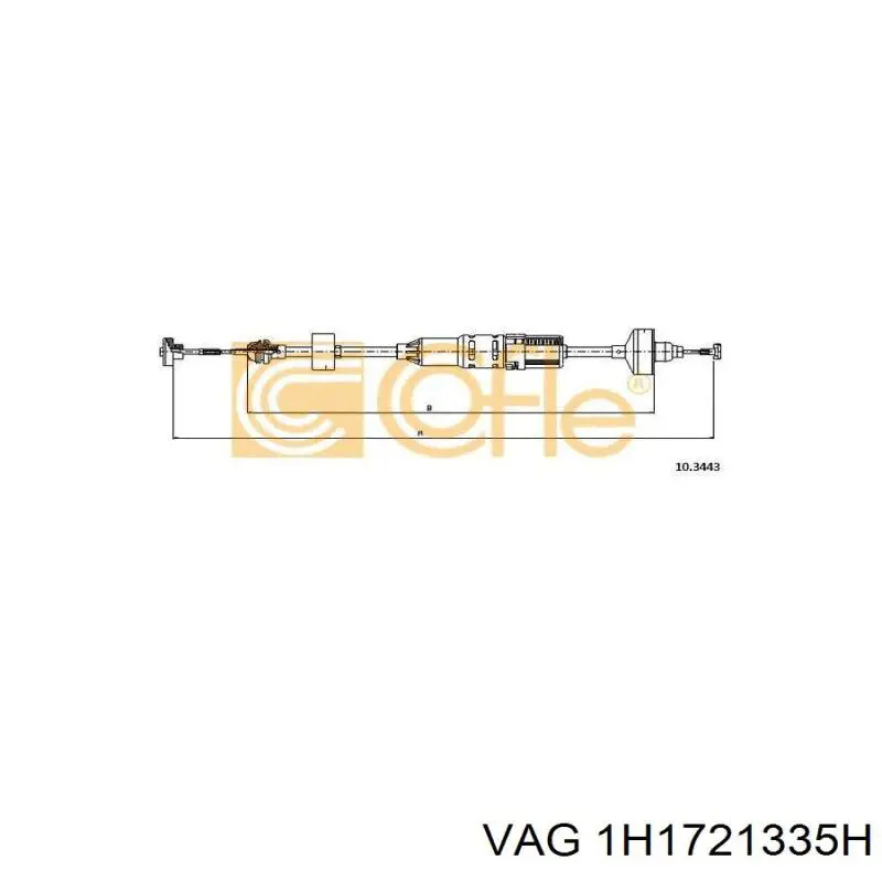 1H1721335H VAG Cable de accionamiento del embrague
