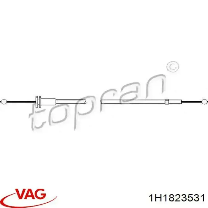 1H1823531 VAG cable de capó del motor