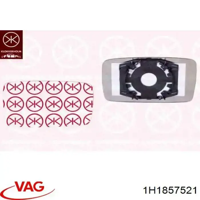 Cristal de Retrovisor Exterior Izquierdo VAG 1H1857521