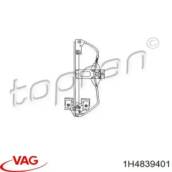 Mecanismo alzacristales, puerta trasera izquierda Volkswagen Vento (1HX0)