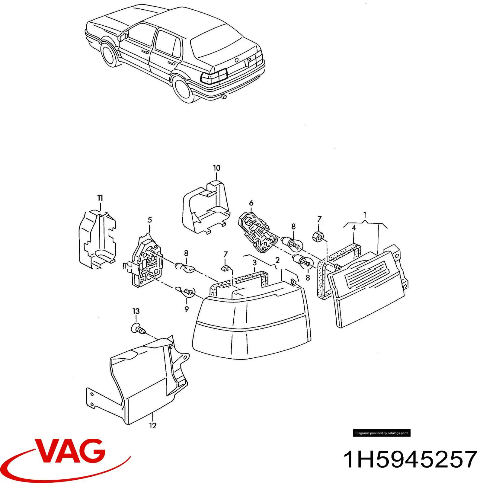 Placa de contacto de luz trasera VAG 1H5945257 precio, desde 26,97 EUR