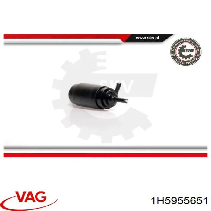 Bomba de agua limpiaparabrisas, delantera VAG 1H5955651 precio, desde 8,11 EUR