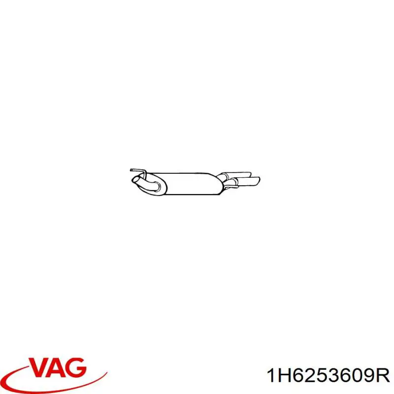 Silenciador trasero VAG 1H6253609R precio, desde 79,77 EUR