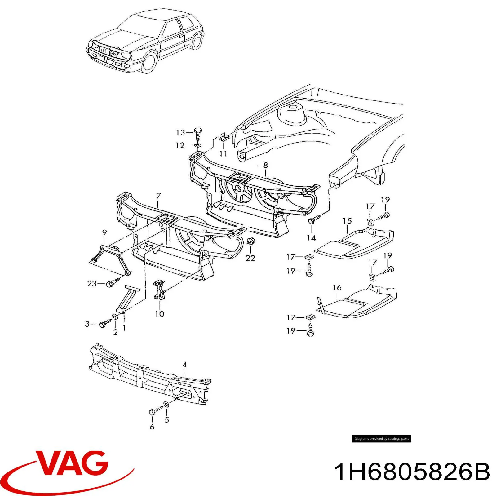 Guardalodos interior delantero derecho VAG 1H6805826B precio, desde 37,88 EUR