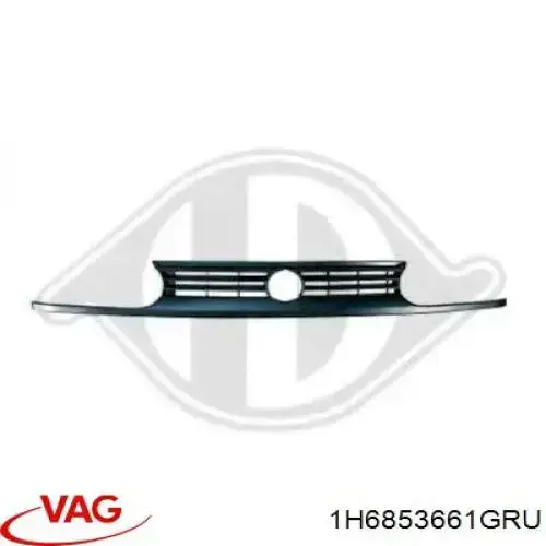 Moldura inferior de la parrilla del radiador 1H6853655A VAG