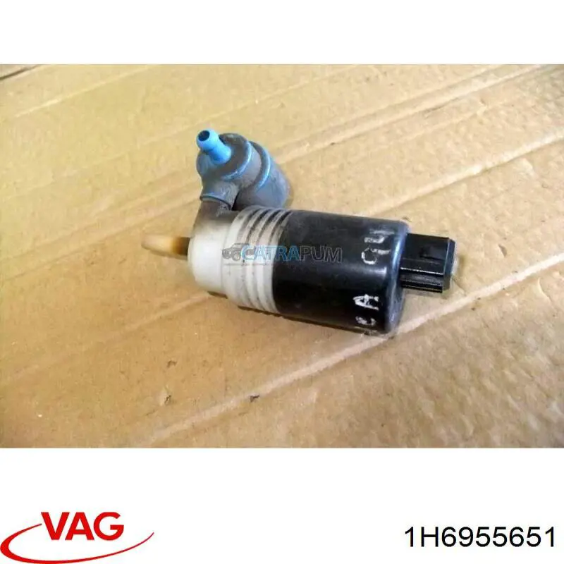 Bomba de agua limpiaparabrisas, delantera 1H6955651 VAG