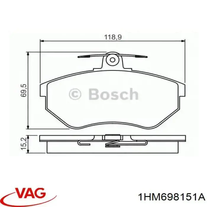 Pastillas de freno delanteras Seat Ibiza 2 6K1
