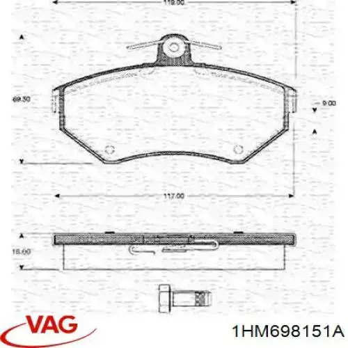 Pastillas de freno delanteras Seat Ibiza 2 6K1