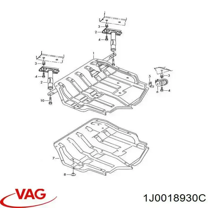 Comprar 1J0018930C VAG Protección motor / empotramiento