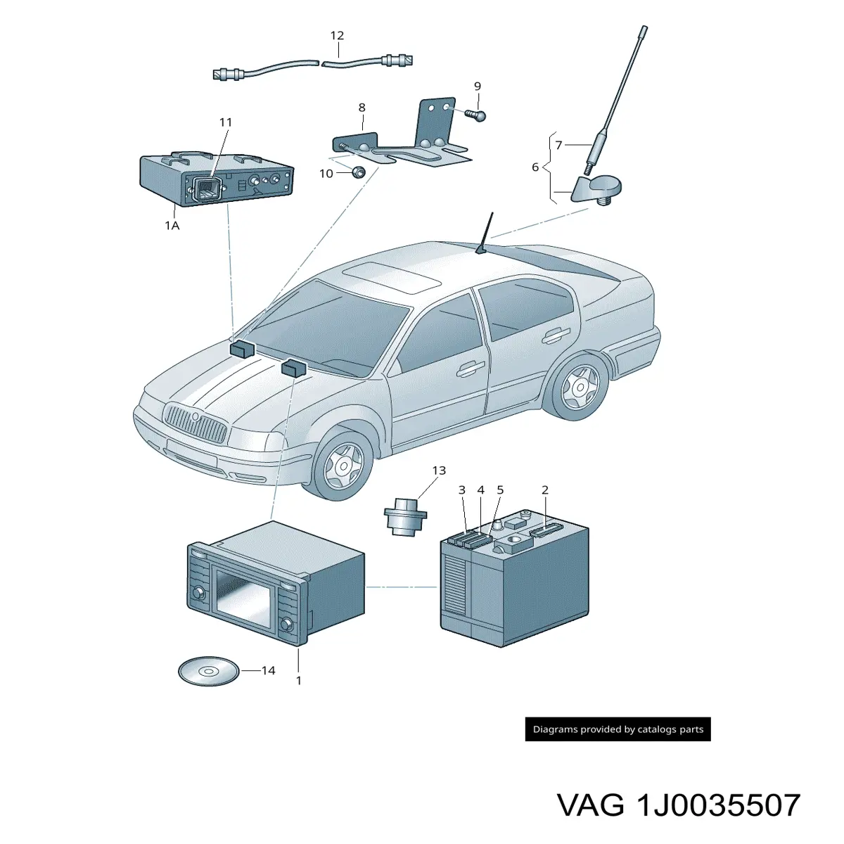Antena VAG 1J0035507 precio, desde 208,26 EUR