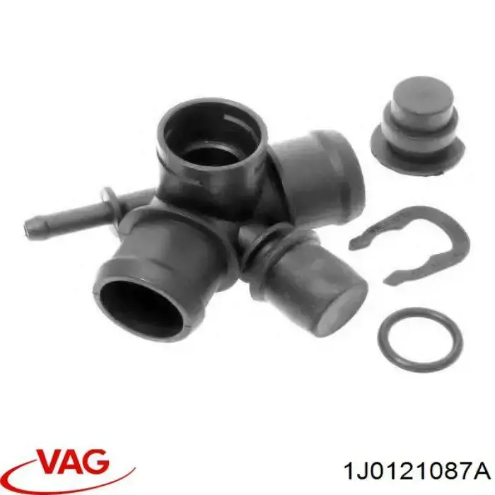 1J0121087A VAG Brida del sistema de refrigeración (triple unión)