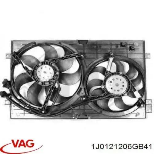 1J0121206GB41 VAG soporte del motor del ventilador de refrigeración, difusor