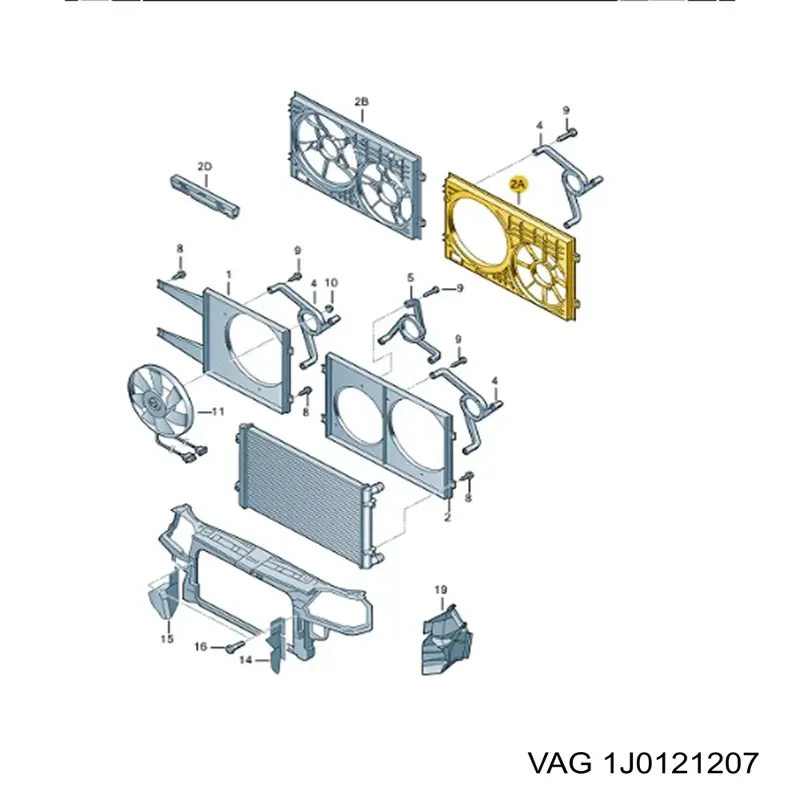1J0121207 VAG Radiador