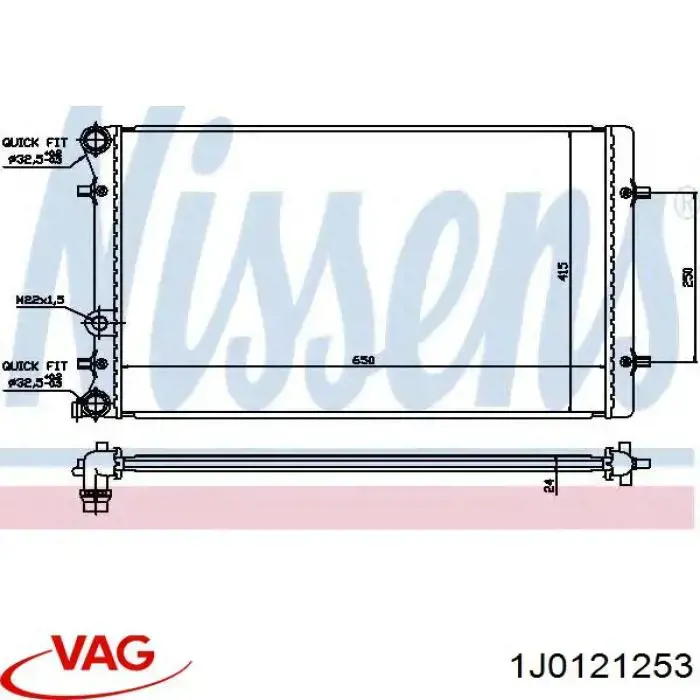 Radiador de água VAG 1J0121253