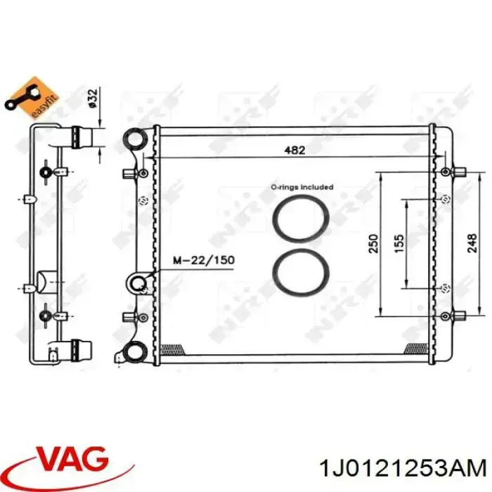 Comprar 1J0121253AM VAG Radiador de auto