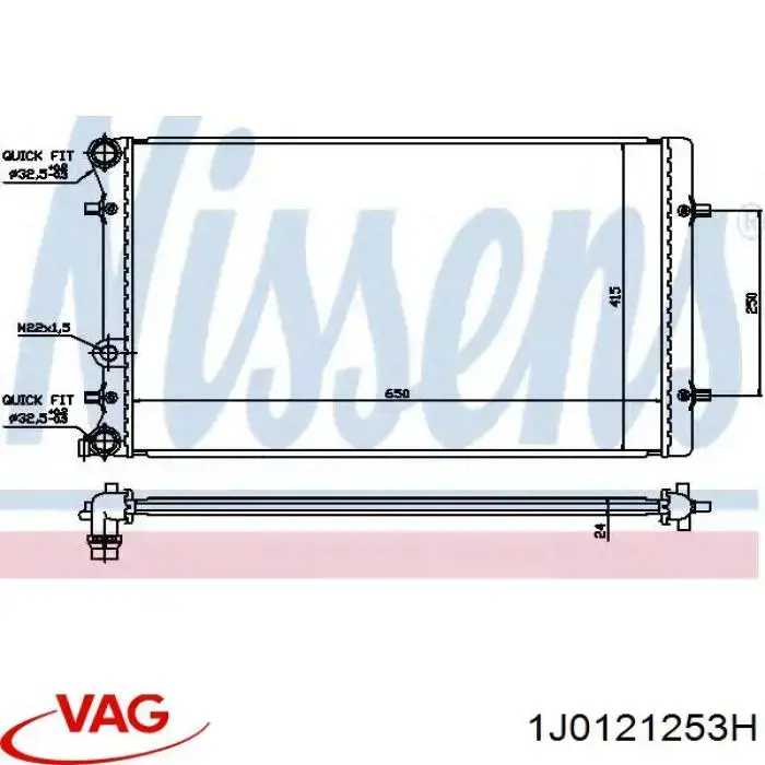 Comprar 1J0121253H VAG Radiador de auto