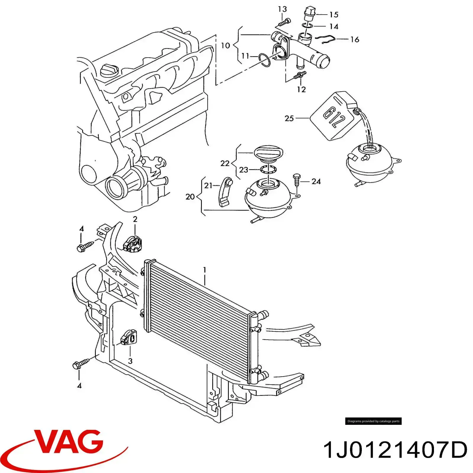 Botella expansion VAG 1J0121407D precio, desde 36,30 EUR