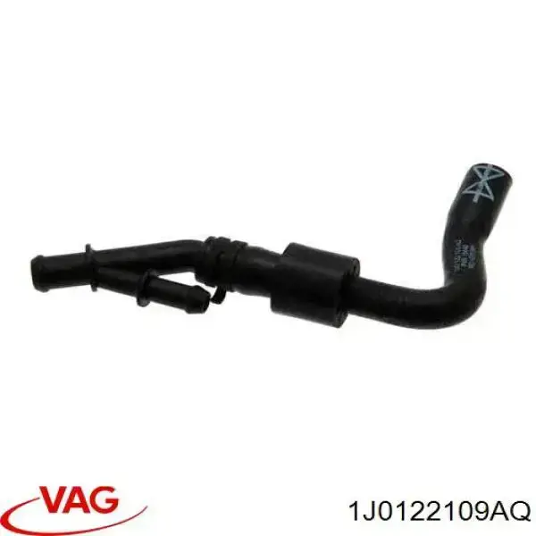 1J0122109AQ VAG tubería de radiador, tuberia flexible calefacción, inferior