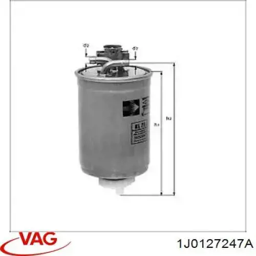 Válvula de retorno de combustible 1J0127247A VAG