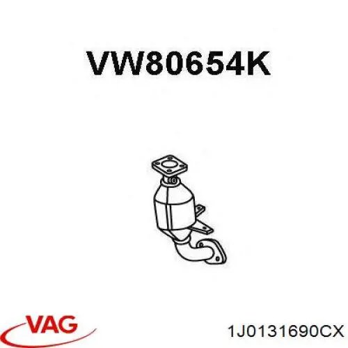 1J0131690CX VAG Catalizador de gasolina y diésel