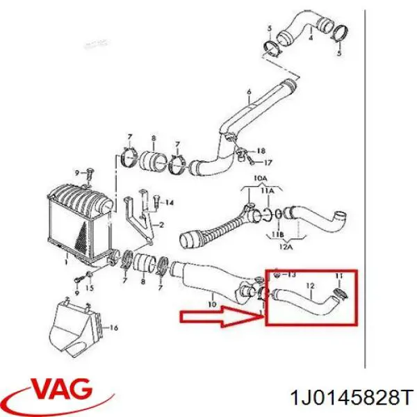 Tubo intercooler 1000360079 Meyle