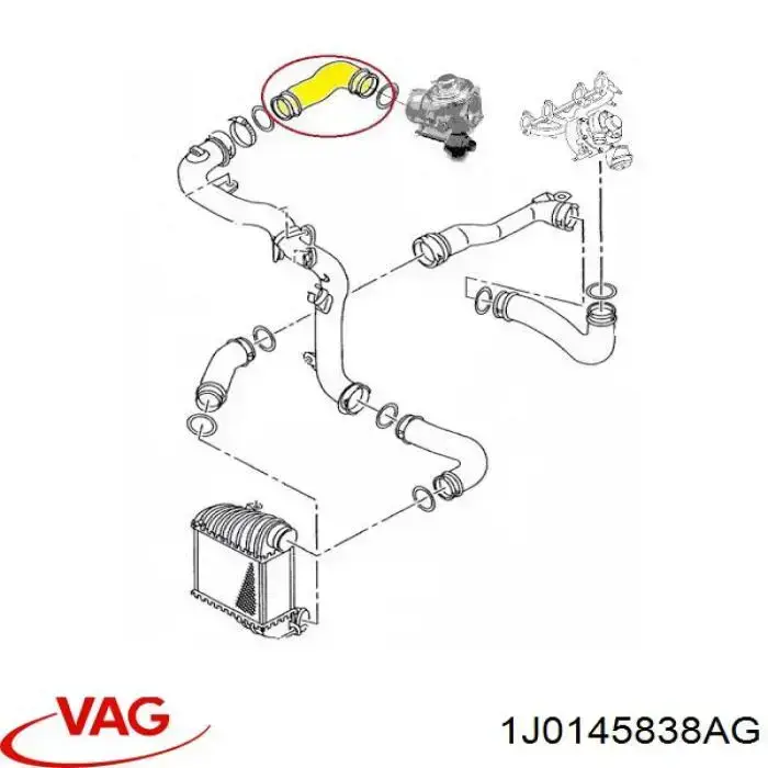 Comprar 1J0145838AG VAG Tubo intercooler