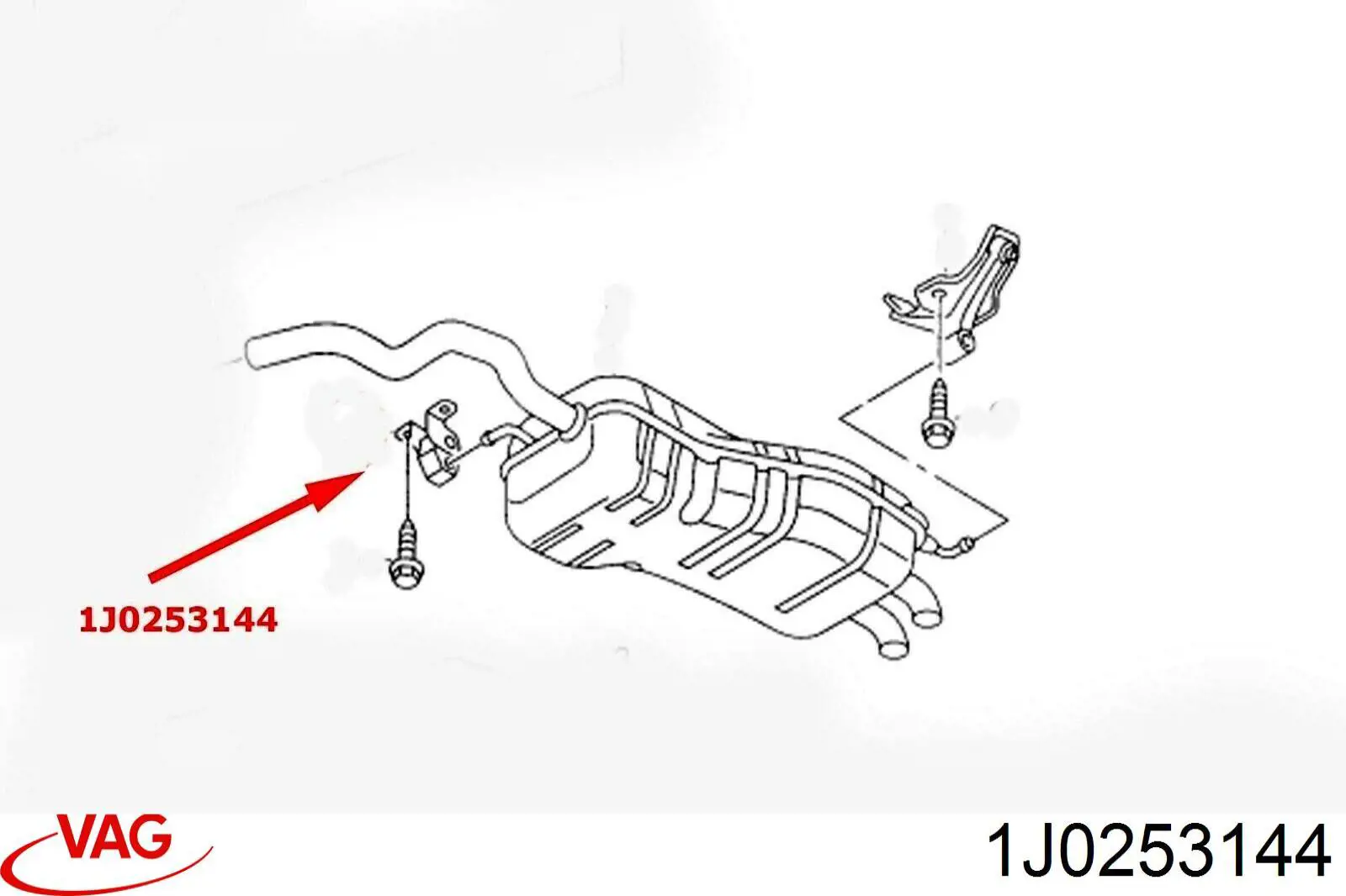 Soporte escape 1J0253144 VAG